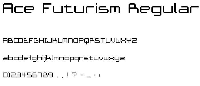 Ace Futurism Regular font
